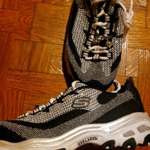 Sparkly black Skechers